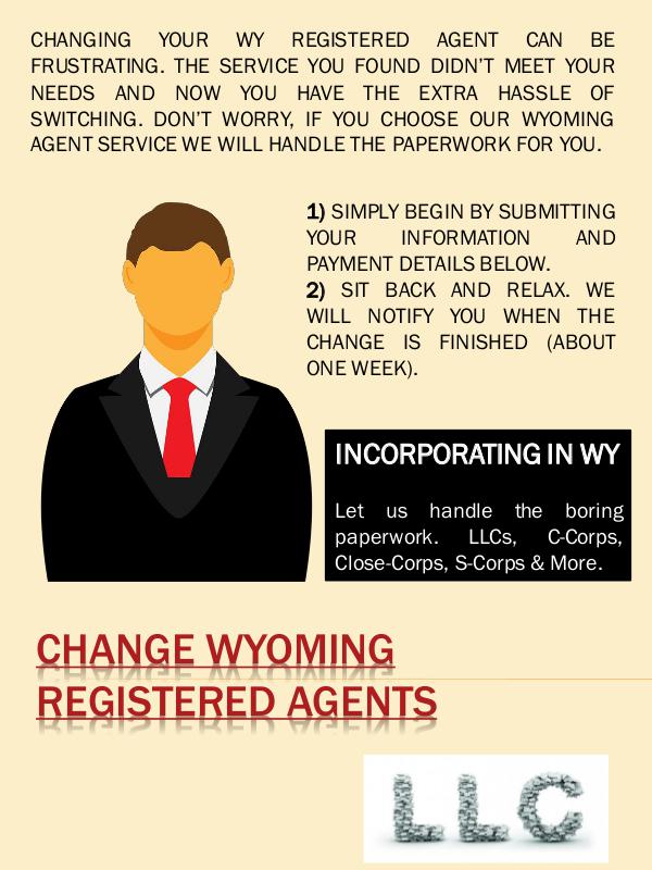 Switch wyoming registered agents Change Wyoming Registered Agents