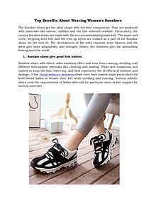 Top Benefits About Wearing Women's Sneakers
