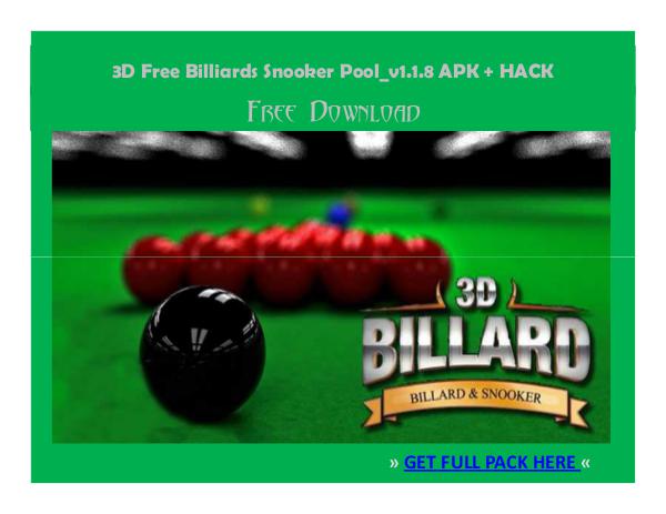 ⒶⓅⓀⒽⒶⒸⓀ › 3D Free Billiards Snooker Pool_v1.1.8 APK + HACK