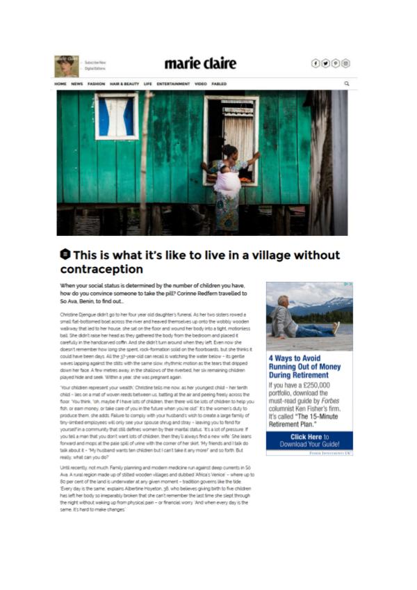 This is what it’s like to live in a village without contraception Marie-Claire magazine