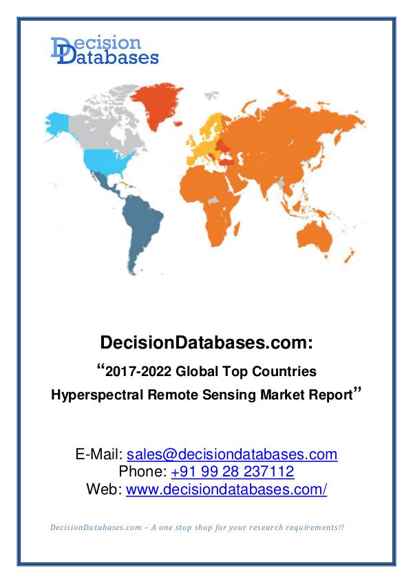Market Report- Hyperspectral Remote Sensing Market and Forecast