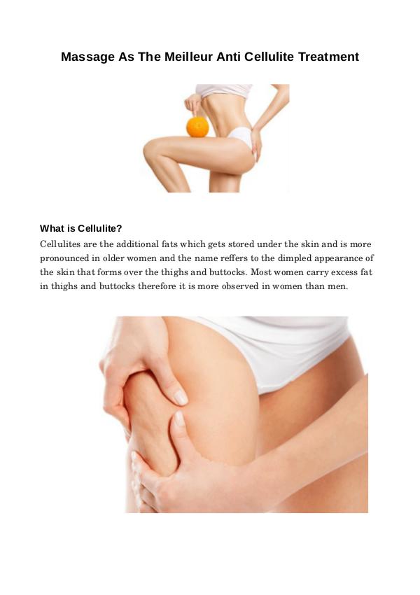 Massage As The Meilleur Anti Cellulite Treatment Massage For Cellulite