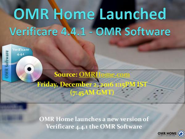 OMR Home Launched Verificare 4.4.1 - The OMR Software OMR Home Launched Verificare 4.4.1 - The OMR Softw