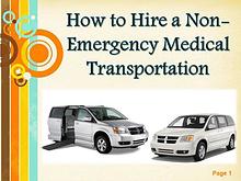 How to Hire a Non-Emergency Medical Transportation