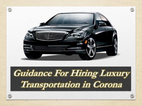 Guidance For Hiring Luxury Transportation in Corona Guidance For Hiring Luxury Transportation in Coron