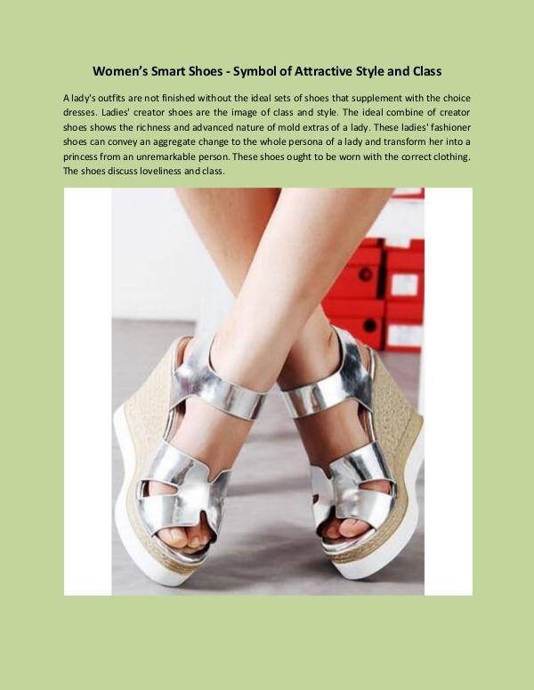 Women’s Smart Shoes - Symbol of Attractive Style and Class Women’s Smart Shoes - Symbol of Attractive Style a
