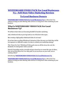 WHITEBOARD VIDEO PACK For Local Businesses V3 review - WHITEBOARD VIDEO PACK For Local Businesses V3 top notch features