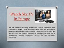 Watch Sky Hd In Europe