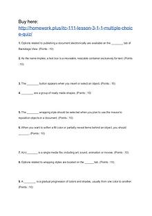 ITC 111 Lesson 3-1.1 Multiple Choice Quiz