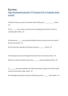 ITC 111 Lesson 3-3.1 Multiple Choice Quiz