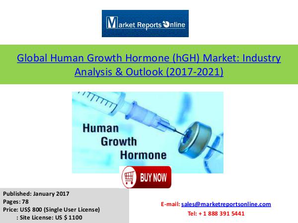 Human Growth Hormone Market 2021 Forecasts Analysis January 2017