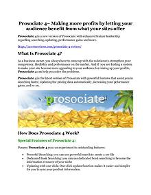 Prosociate 4 review in detail – Prosociate 4 Massive bonus