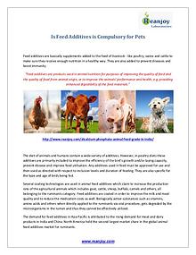 Is Feed Additives is Compulsory for Pets