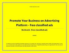 Promote Your Business on Advertising Platform - free classified ads