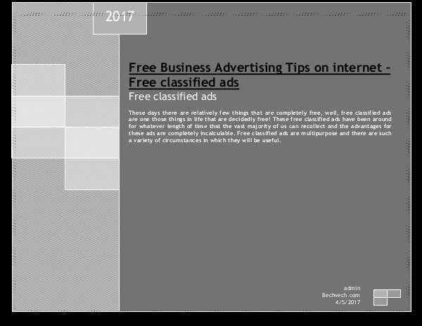 Free Business Advertising Tips on internet – Free classified ads Free Business Advertising Tips on internet – Free