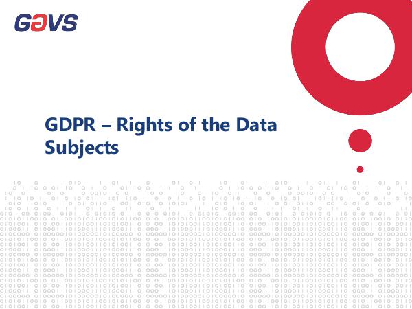 GDPR – Rights of the Data Subjects PPT