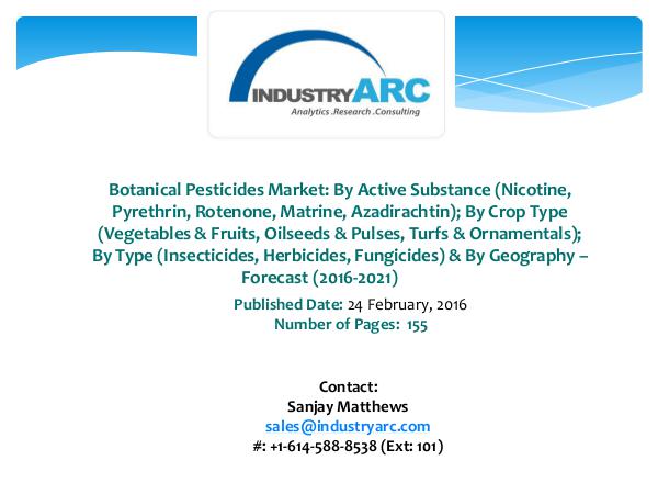 Botanical Pesticides Market Boosted Development of 6 Bio-Pesticide Botanical Pesticides Market Expects CLSU Resear