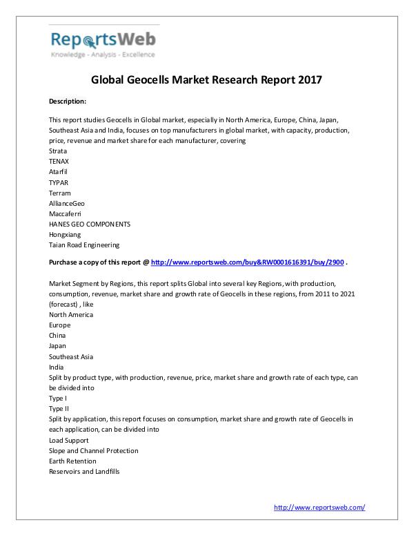Market Analysis Geocells Market 2022 Worldwide Forecast Study