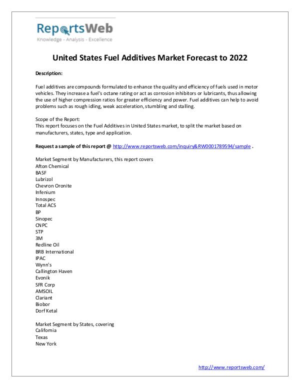 Market Analysis Fuel Additives Market Sales, Growth & Price Study