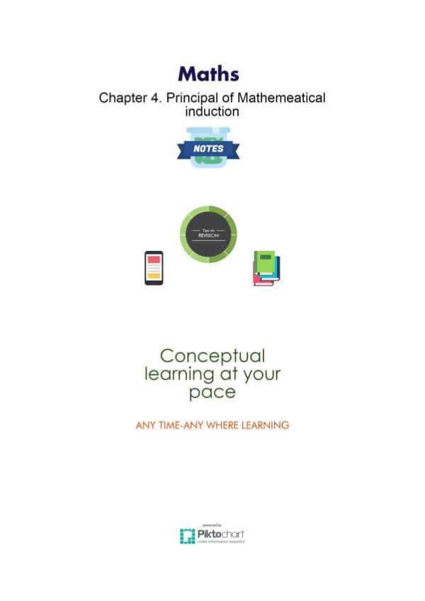 Chapter 4. Principal of Mathematical induction