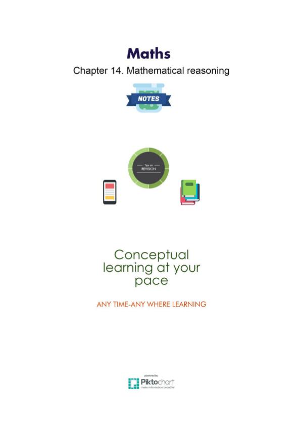 Maths Class 11 Chapter 14. Mathematical reasoning
