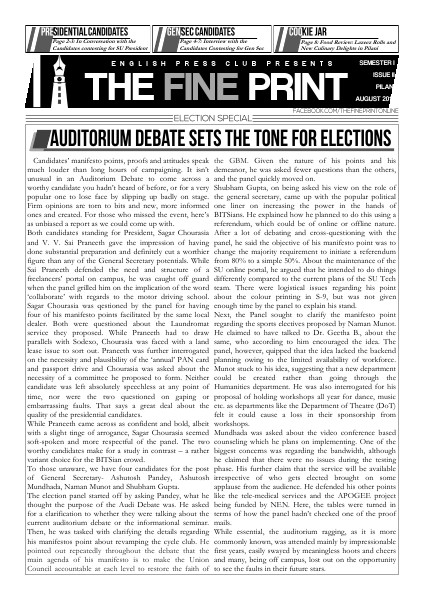 The Fine Print Election Issue 2014