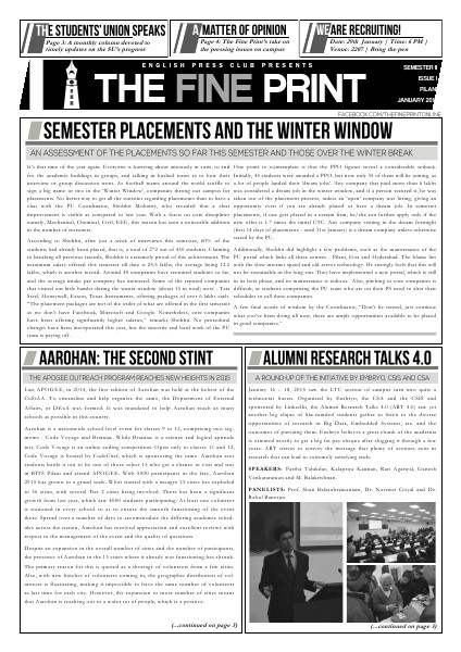 Issue One, January 2015