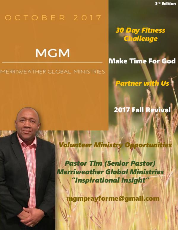 October 2017 Merriweather Global Ministries