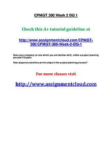 uop cpmgt 300 entire course