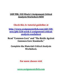 UOP PHL 320 Entire Course NEW