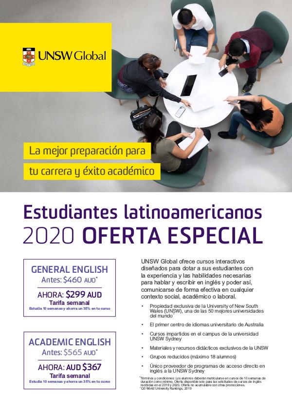 UNSW Global Latin American 2020 Special Offer Spanish