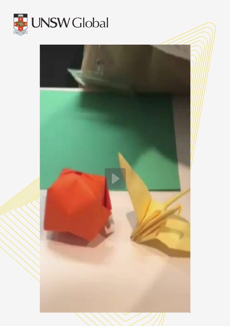 UNSW Global G'day - Origami Balloon Video Origami Balloon