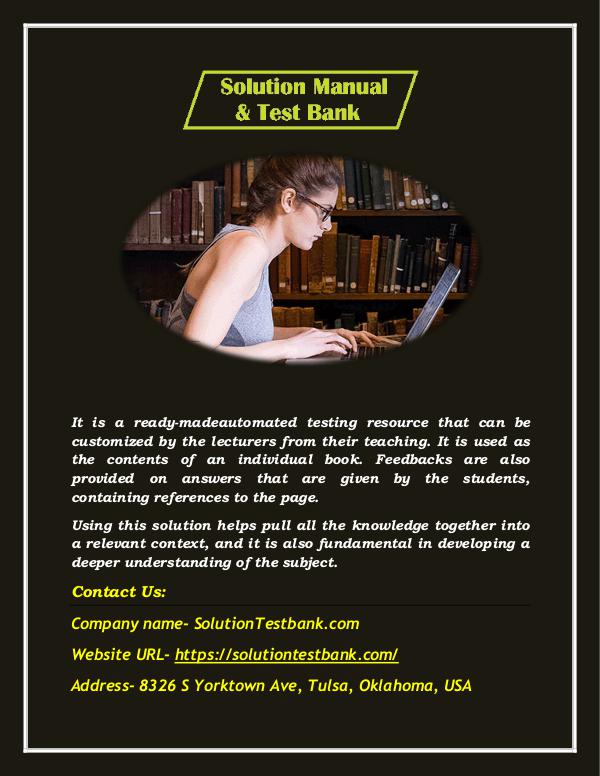 Buy Solution Instructor Manual & Test Banks Solutions Online Buy Solution Instructor Manual & Test Banks