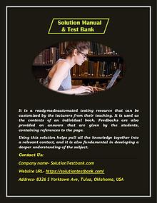 Buy Solution Instructor Manual & Test Banks Solutions Online