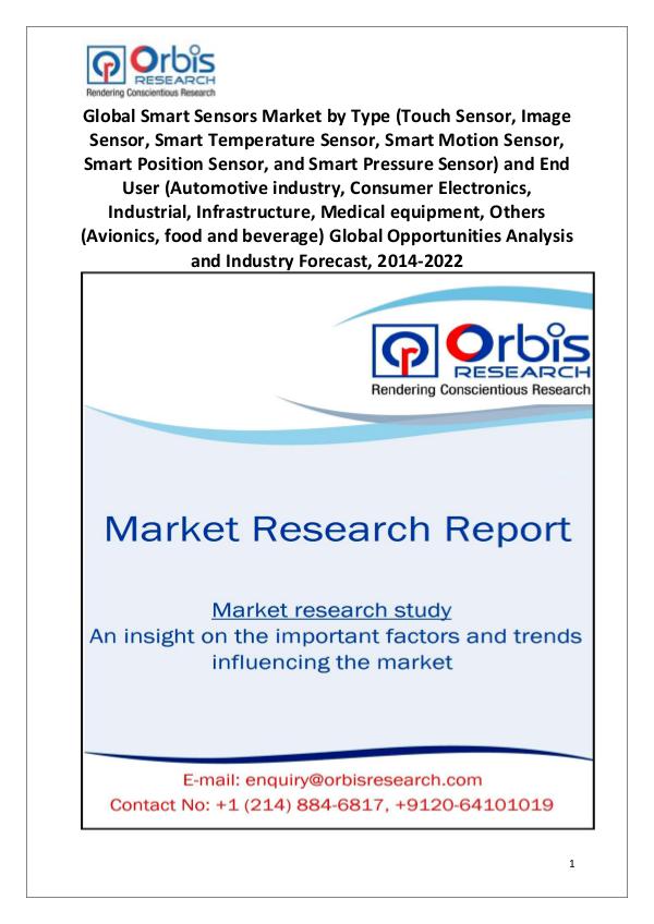 Market Research Reports Smart Sensors Market Globally & in China