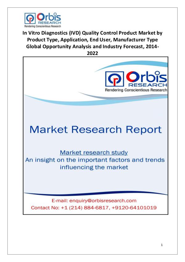 Market Research Reports Global In-Vitro Diagnostics (IVD) QCP Industry