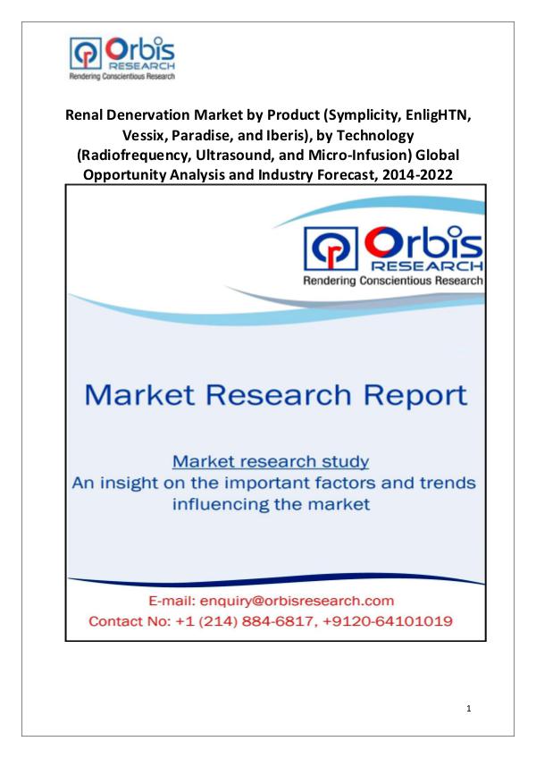 Market Research Reports New Study: 2022 Global Renal Denervation Market