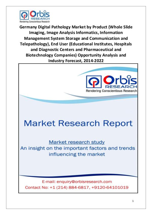 Market Research Reports Germany Digital Pathology Market 2022 Report