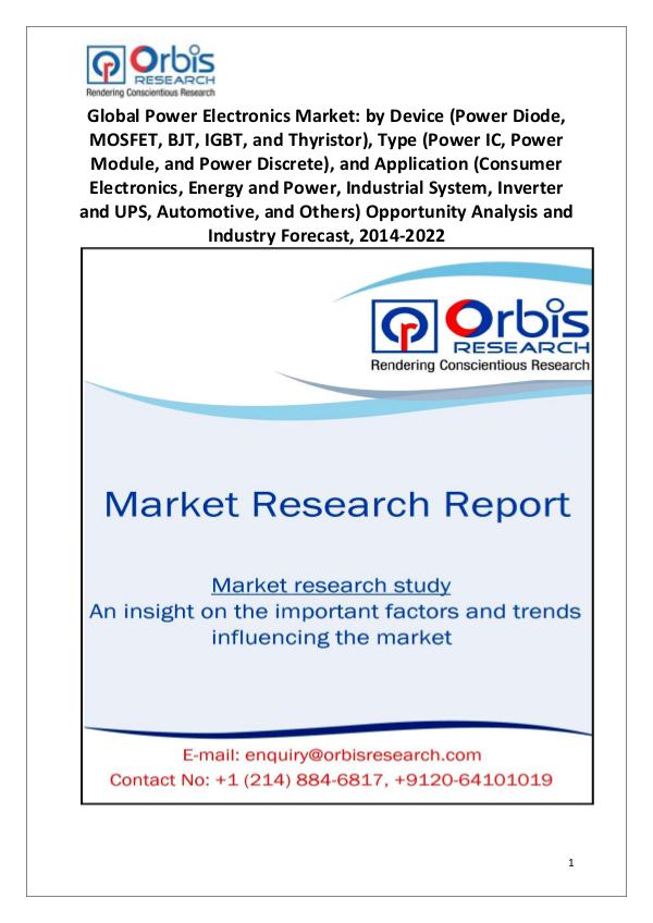 Market Report Study Worldwide Power Electronics Market