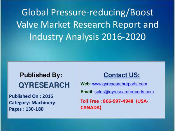 Latest Market State Global Pressure-reducing/Boost Valve Industry 7