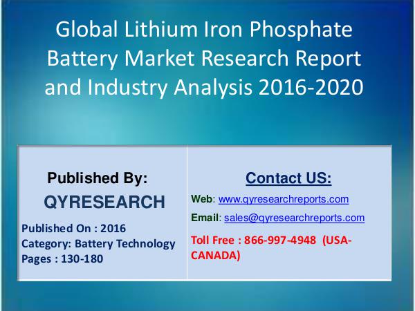 Lithium Iron Phosphate Battery : Global Industry Analysis 4