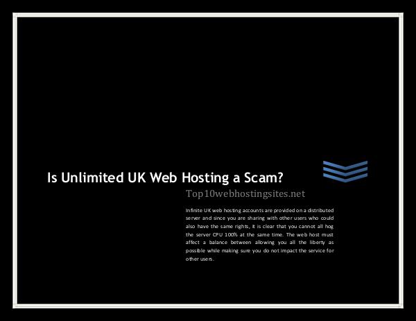 Is Unlimited UK Web Hosting a Scam? Is Unlimited UK Web Hosting a Scam?