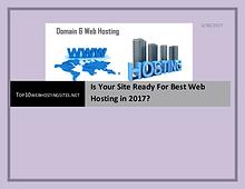 Is Your Site Ready For Best Web Hosting in 2017?