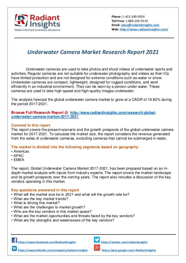 Research Analysis Reports Underwater Camera Market