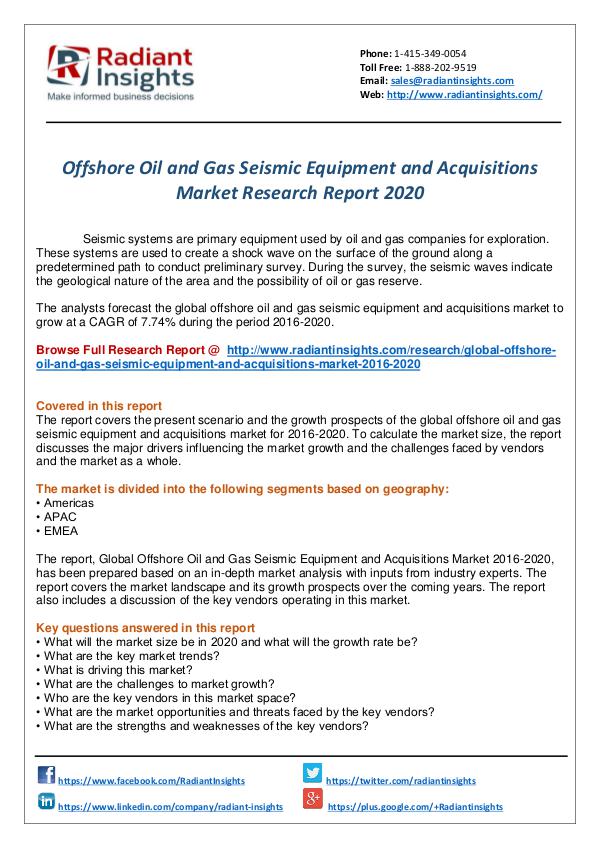 Offshore Oil and Gas Seismic Equipment