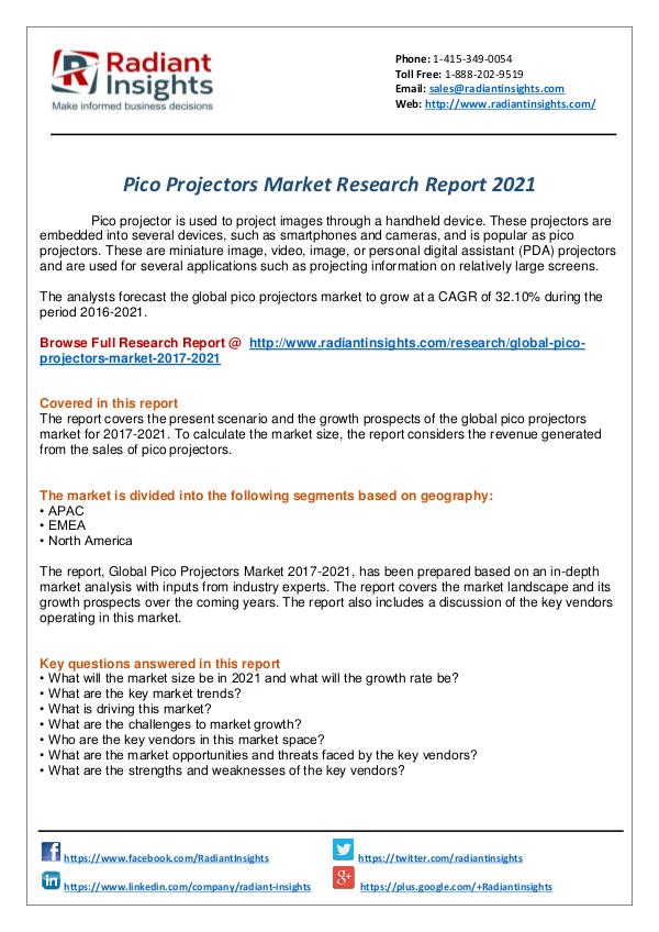Research Analysis Reports Pico Projectors Market