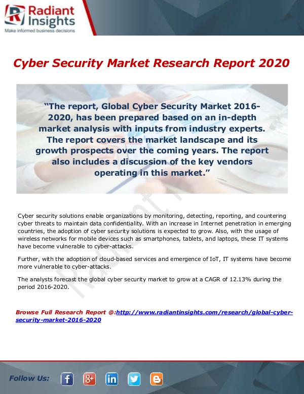 Research Analysis Reports Cyber Security Market