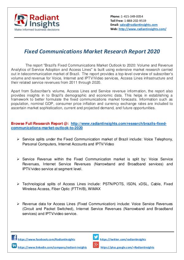 Fixed Communication Market Research Report
