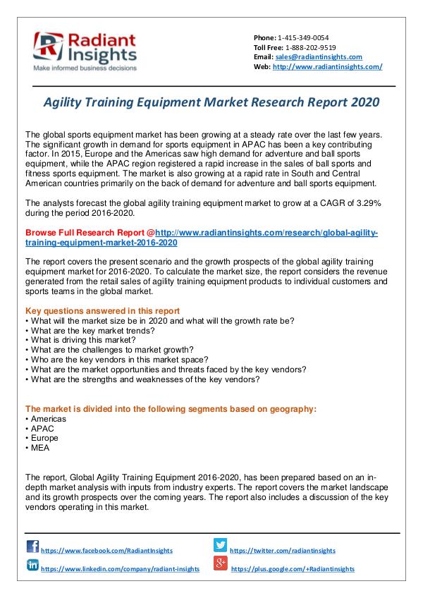 Agility Training Equipment Market Report