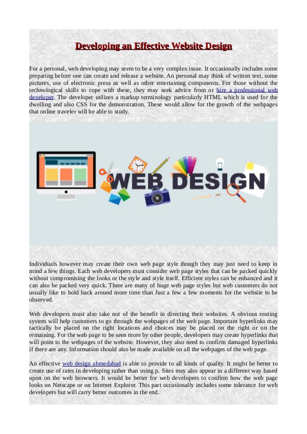 Developing an Effective Website Design